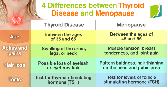 4 differences between thyroid disease and menopause