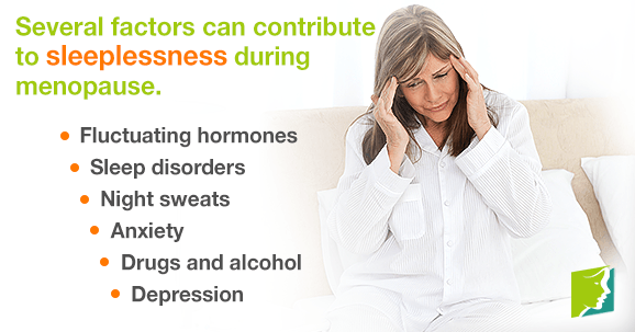 Several factors can contribute to sleeplessness during menopause